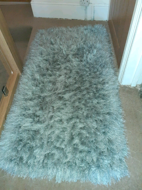 Sparkle shaggy rug duck egg blue 60 x120 cm in Fairwater, Cardiff