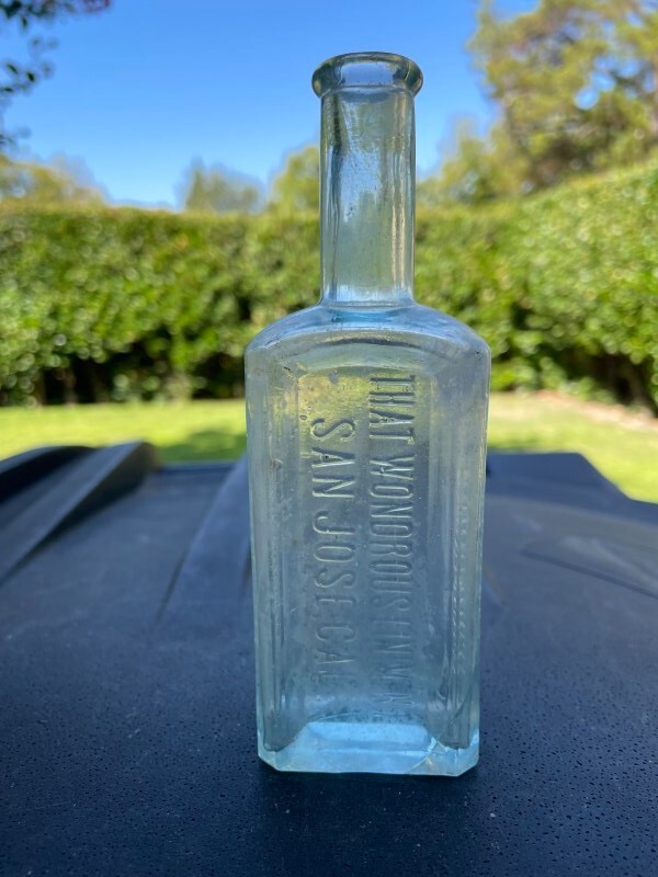 STATE PIONEER DISPENSARY SAN JOSE, CAL. NEAT OLD DRUG BOTTLE
