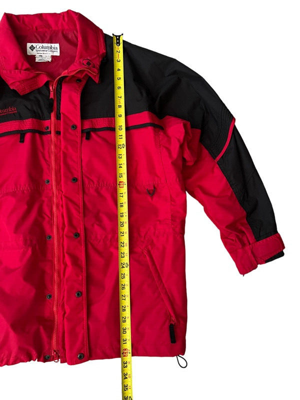 Vintage Columbia Sportswear Gizzmo Nylon Jacket Black and Red Size XL