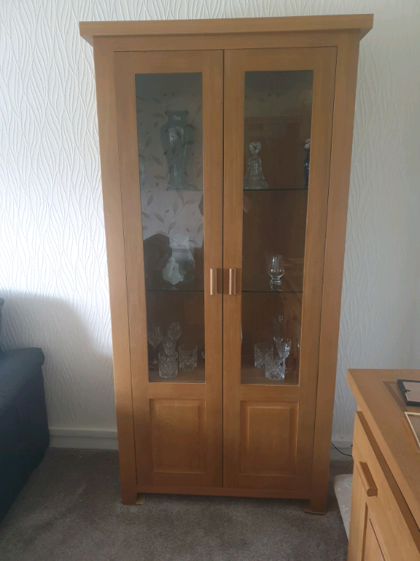 Solid Oak Wall Unit/Display in Motherwell, North Lanarkshire