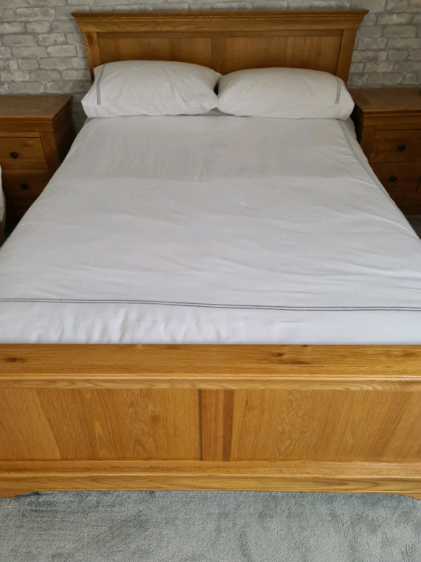 Solid oak double bed frame. in Durham, County Durham Gumtree