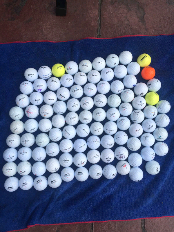 Golf balls 40 in total. 30 A grade plus 10 B grade as described in the