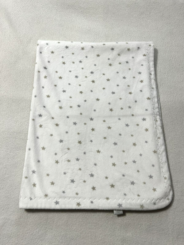 Velour Star White Gold Silver Soft Plush
