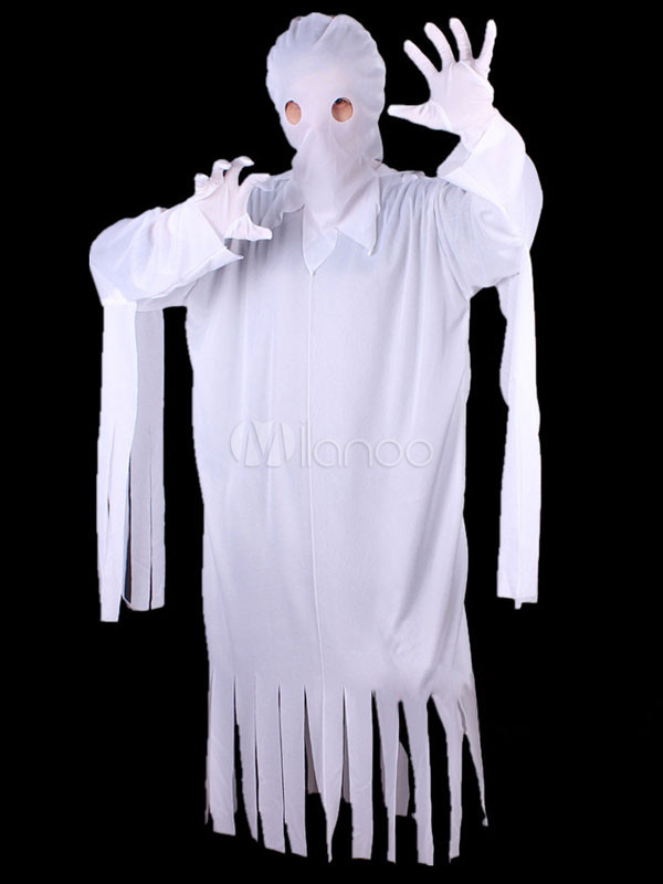 Costume Travestimento Di Halloween Carnevale Fantasma Bianco Misura M dfh