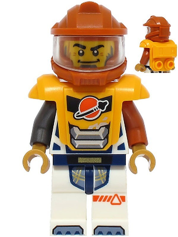 Astronaut - Male, White Spacesuit with Dark Orange and…