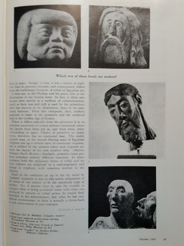 October 1947 American Artist Magazine Cover of Two-Color by Boris Artzybasheff