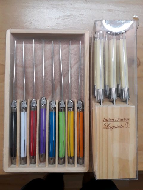 coloured knife block set