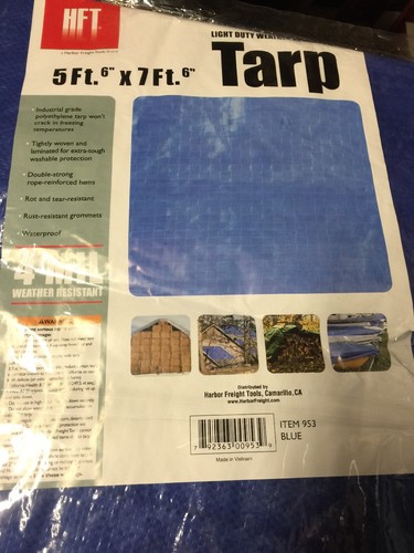 5' X 7' Weather Resistant Tarp Brand New In Package. CHEAPEST PRICES ON THE WEB