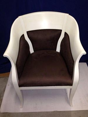 POLTRONA CAMERA DA LETTO  LACCATA BIANCA  SOGGIORNO CLASSICA IMBOTTITA