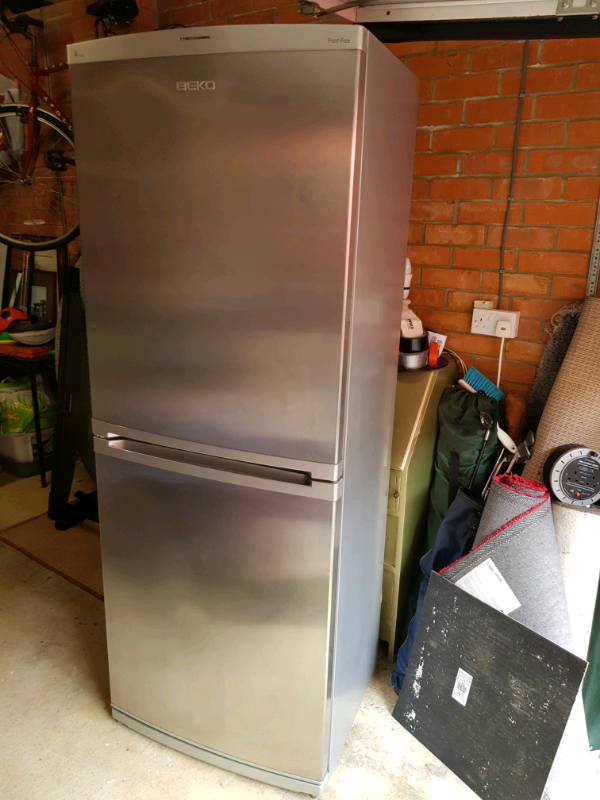 Big silver chrome grey Beko fridge freezer can deliver Lincoln in Lincoln, Lincolnshire Gumtree