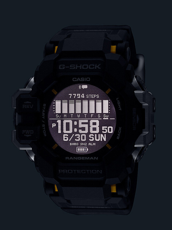 Pre-owned Casio G-shock Rangeman Gpr-h1000-1jr Master Of Gps Bluetooth Solar Men Watch