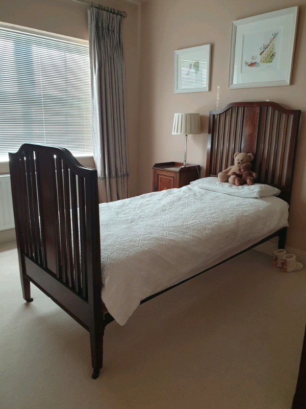 Antique Edwardian Mahogany In-laid Single Bed | in Ballyclare, County