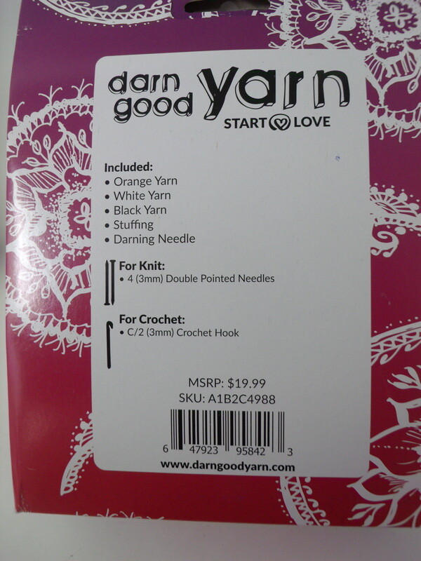 Darn Good Yarn DIY FOX AMIGURUMI Kit Crochet or Knit