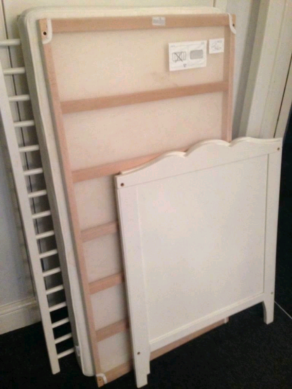 Cot Ikea Hensvik White With Matteress Instructions Good Condition