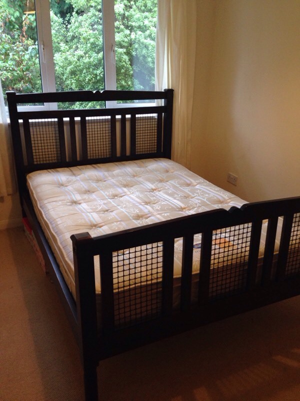 Homebase Morocco range dark wood double bed in Addlestone, Surrey