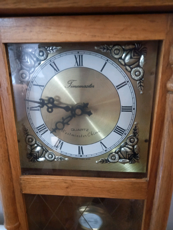 TIMEMASTER QUARTZ WESTMINSTER CHIME PENDULUM WALL CLOCK in Houghton