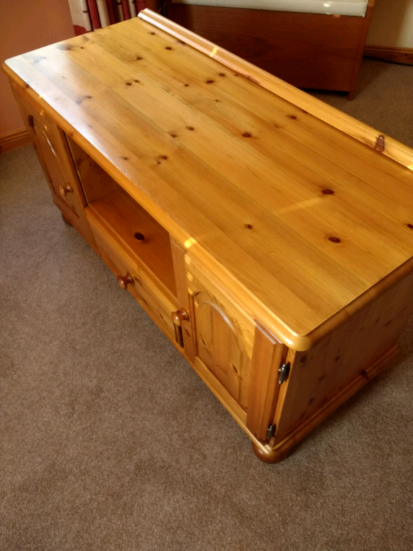 Solid pine TV unit with drawer & 2 built in in Aberdeenshire