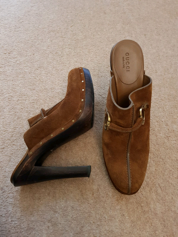 Carvela Brown Shoes Size 6 Wood Effect Heel Slip Ons Very