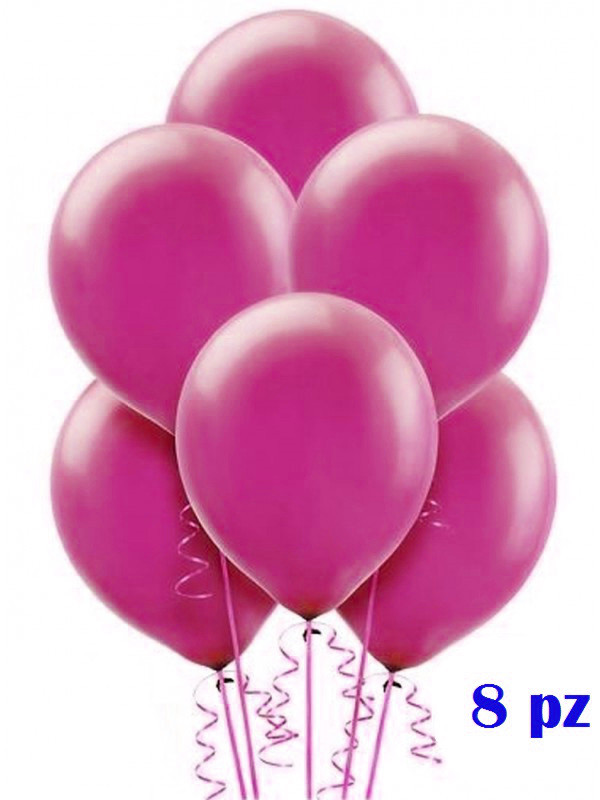 Confezione Set 8 Pezzi Palloncini Rosa Festa Party Compleanno Bimbi dfh