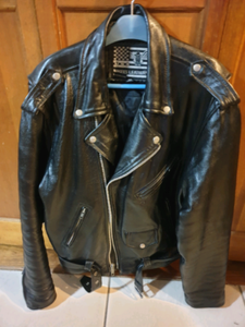 brando style leather jacket