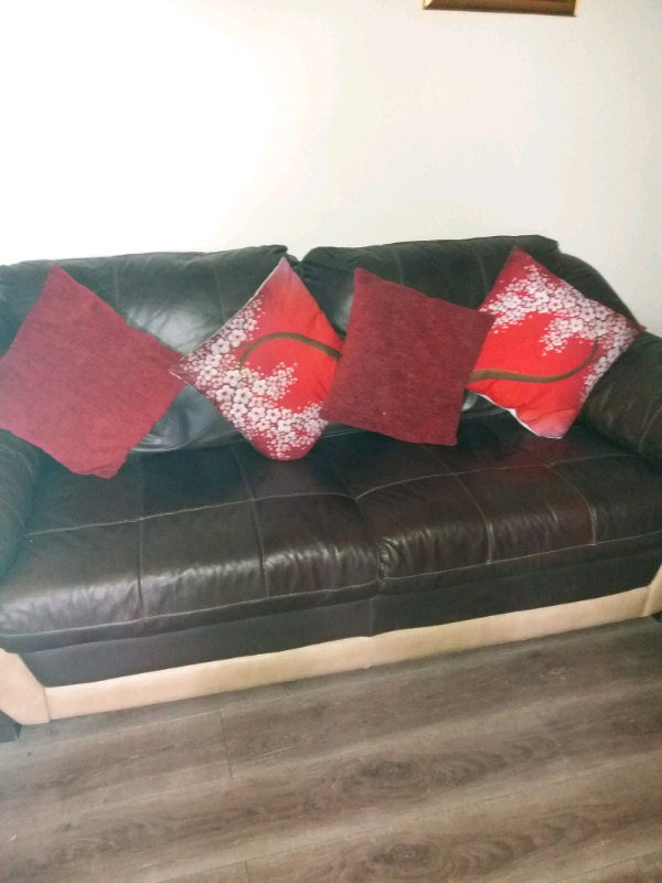 Dfs Genuine Leather 3 Seater And 2 Chairs In Armadale West Lothian Gumtree