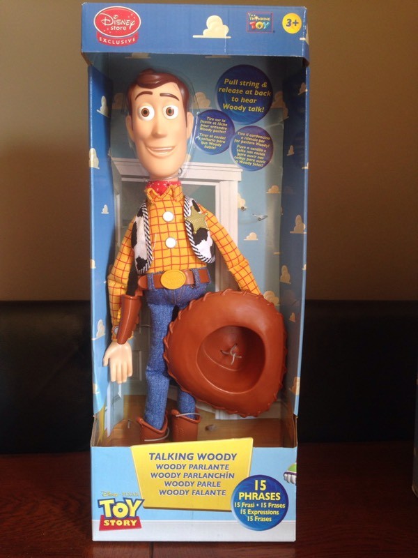 Toy story taking woody, box, batteries | in Farnborough, Hampshire