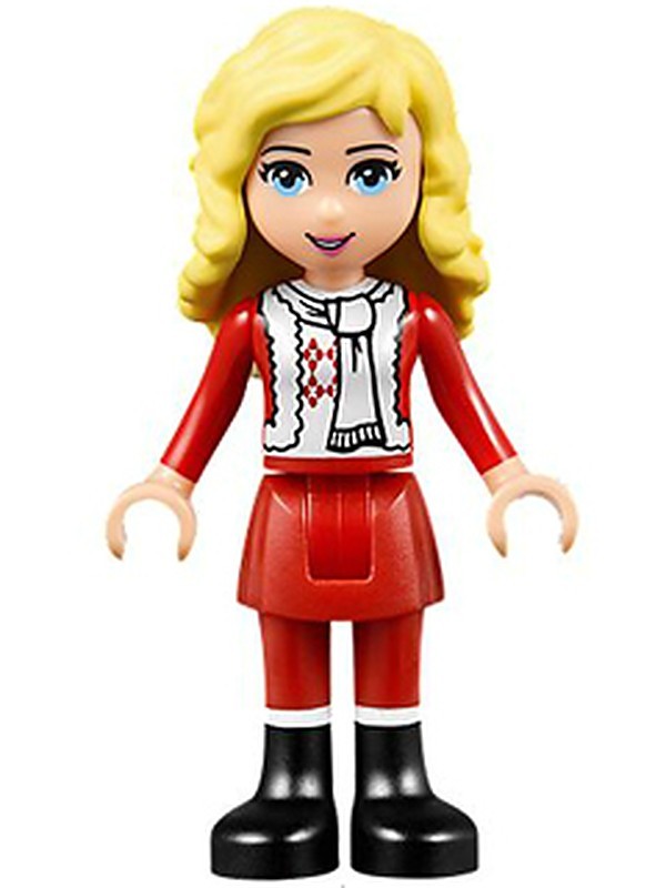 Friends Ewa - Red Skirt and Black Boots, Red and (frnd0089)