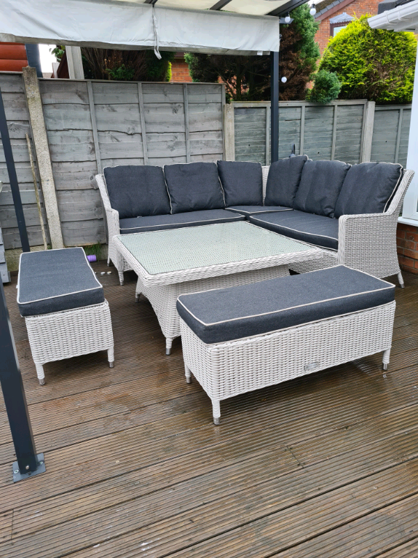 ROWLINSON PRESTBURY CORNER DINING SET FURNITURE GARDEN SET | in