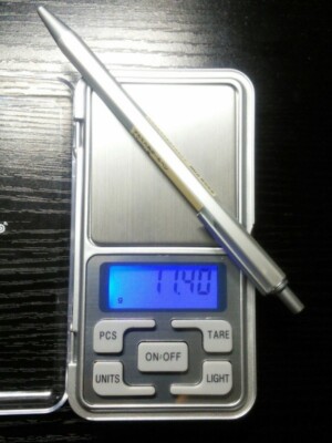 MUJI Aluminum Hexagonal Ballpoint Pen 0.7mm Black Needle type Made in Japan