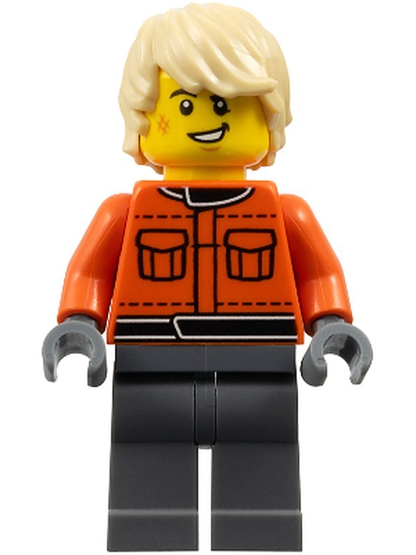 Formula 1 Race Crew Member - Male, Reddish Orange (cty1840)