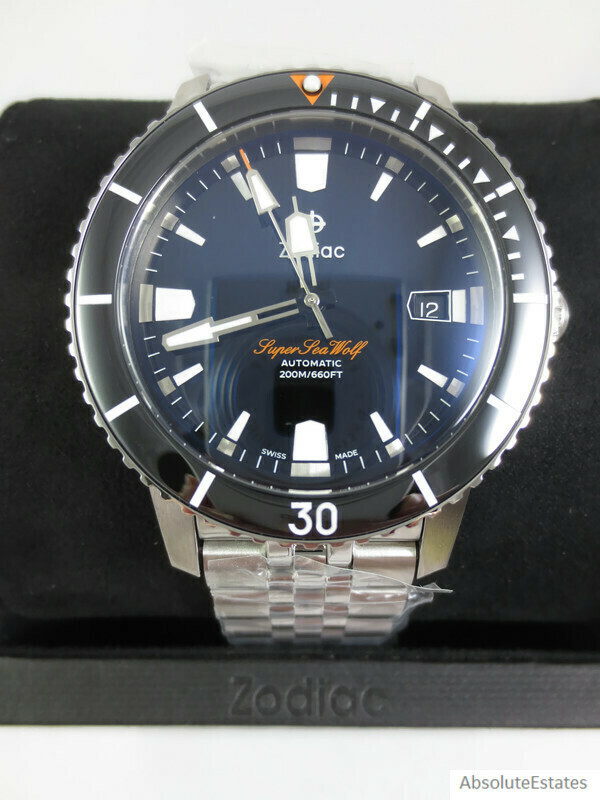 NEW Zodiac Super Sea Wolf 53 Compression Automatic Silver