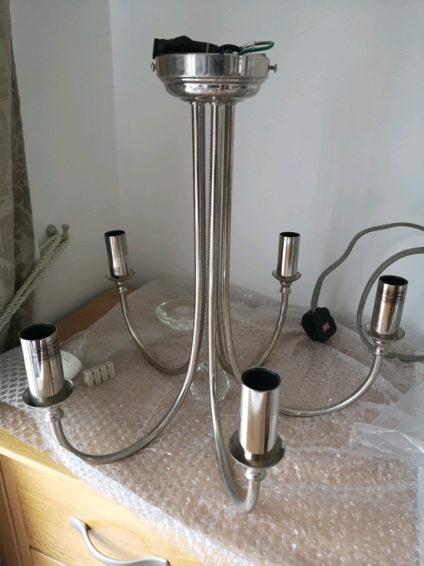 Homebase 5 arm chandelier ceiling light fitting in Ashtonin