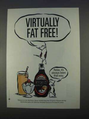 1996 Hershey's Syrup Ad - Virtually Fat Free