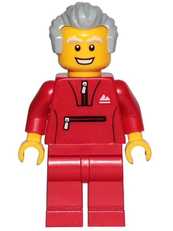 Grandfather - Red Tracksuit, Light Bluish Gray Hair…