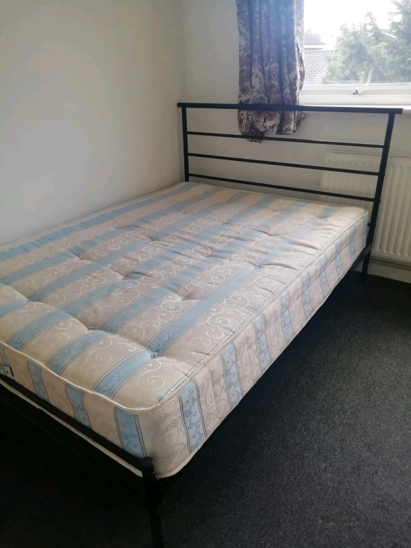 Solid Double Bed with Orthopaedic Mattress FREE local ...