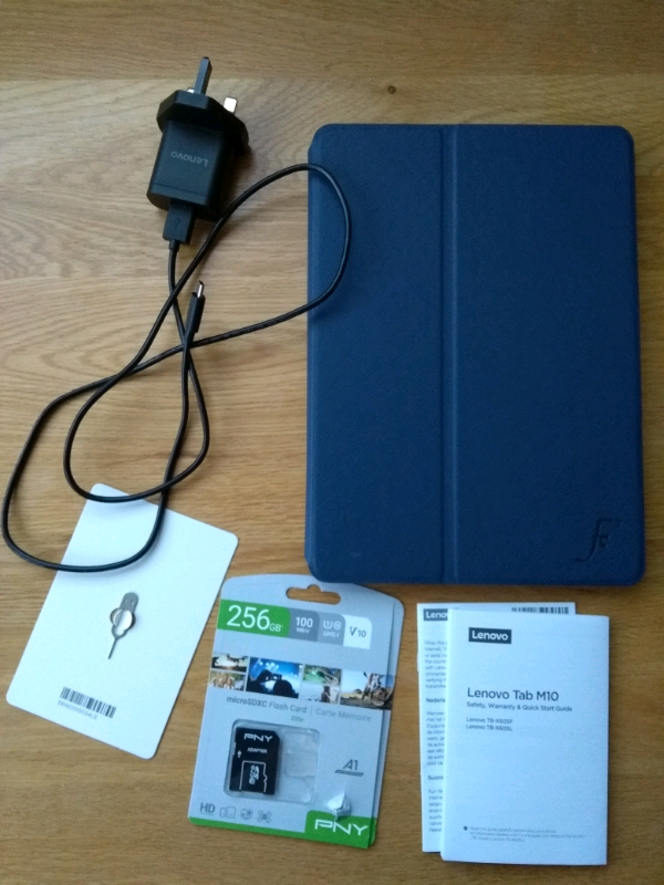 Lenovo Tab M10 10.1" 32GB FHD WiFi tablet + memory card + case in