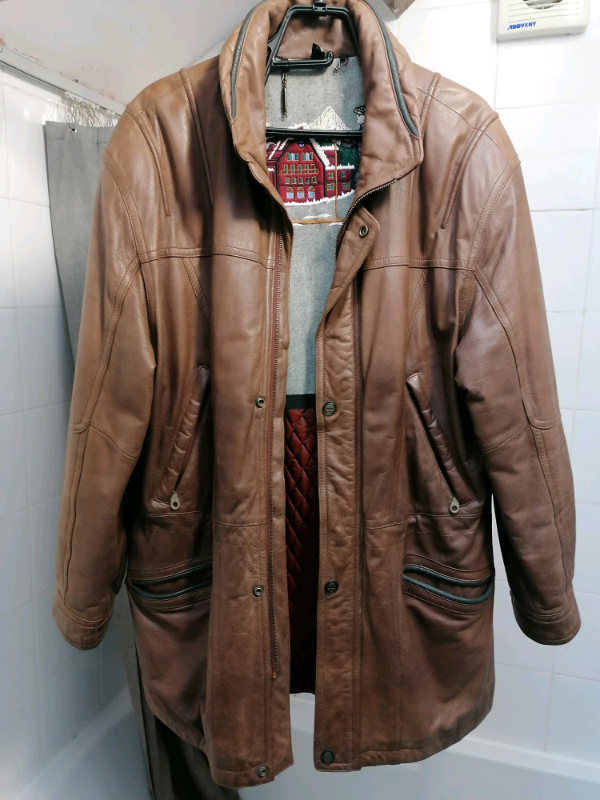 Men's brown leather jacket in Clitheroe, Lancashire Gumtree