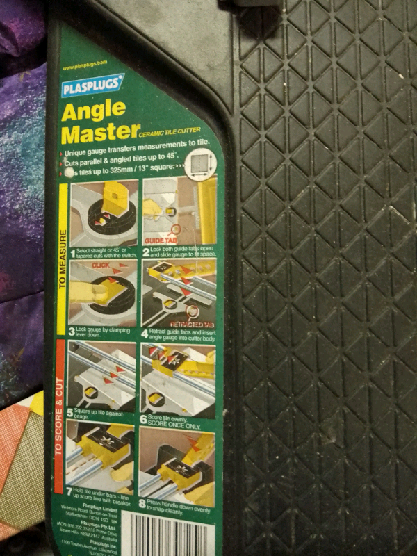 Plasplugs angle master manual pro tile cutter in Prestwick, South