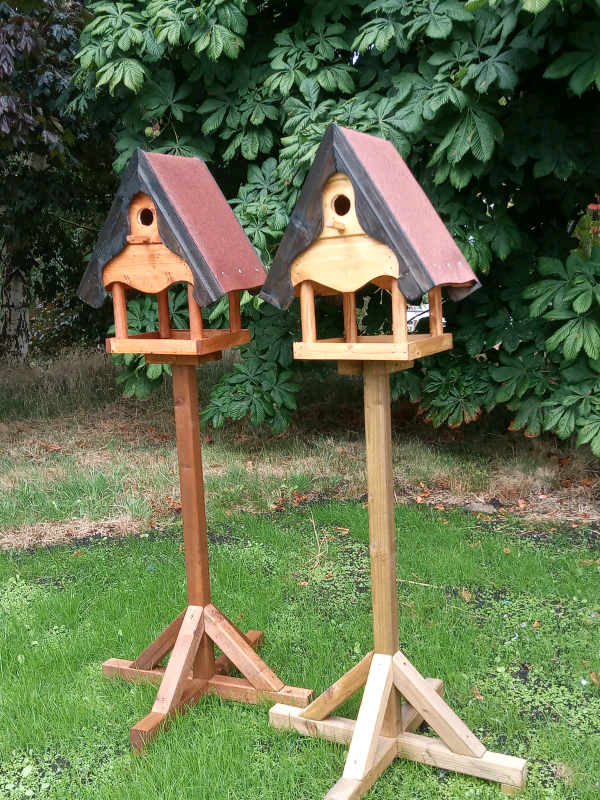Locally made wooden bird 🐦 tables with nesting boxes in Armagh