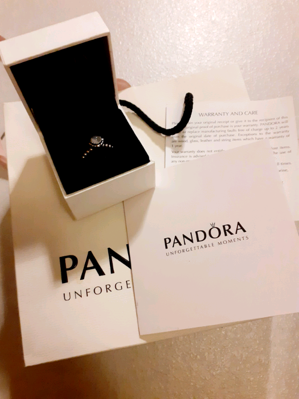 Pandora April size 52 Birthstone ring never worn gift receipt & bag