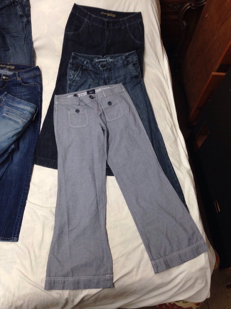 Lot of 6 AMERICAN EAGLE Women's 3 size 10 Long, 3 size 10 Regular