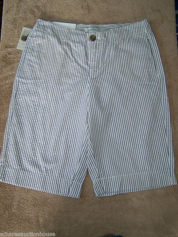 Pantalones cortos a rayas de algodón para mujeres