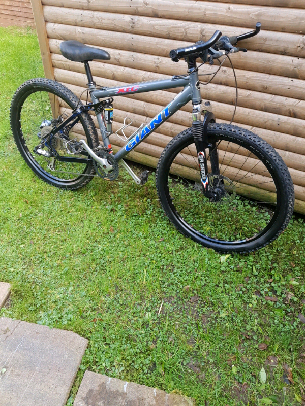 giant xtc full suspension mountain bike frame size 16.5 inches wheels