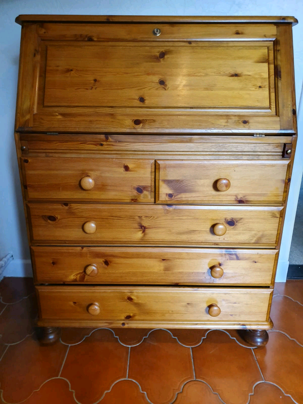 pine bureau writing desk