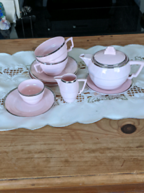 Pink tea set vintage