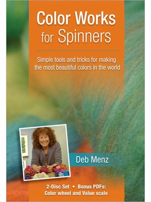 Color Works for Spinners DVD by Deb Menz - Blend, Card to Felt or Hand Spin Yarn