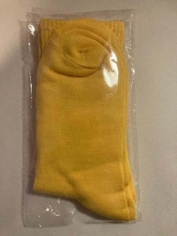 Unisex Crew Cotton Yellow DHL Express Socks Style Letter Print