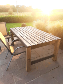 Wooden garden table and chairs in County Antrim | Garden Furniture