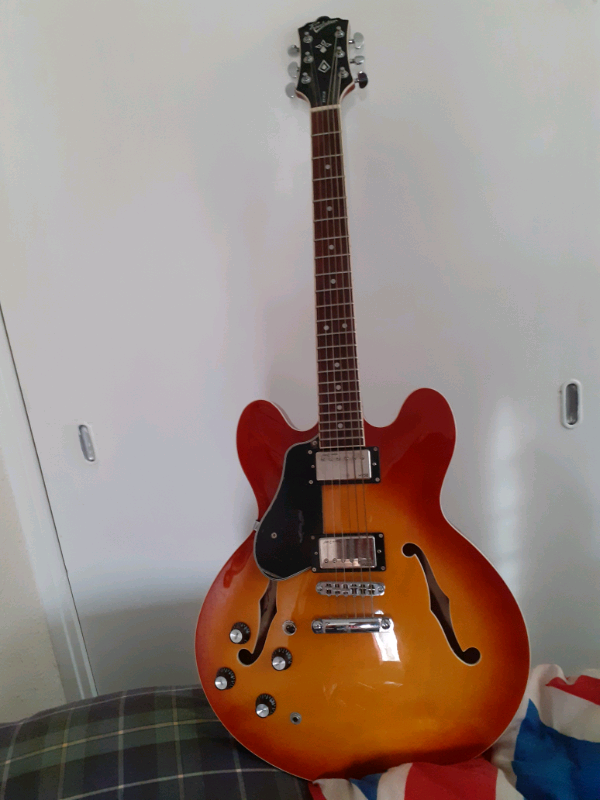 Left handed, semi acoustic, Revelation RT35/LH in Bushey