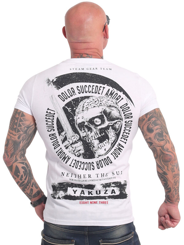 Yakuza Shirt Neither The Sun weiß 17037 Herren,Männer Tattoo Streetwear gR S